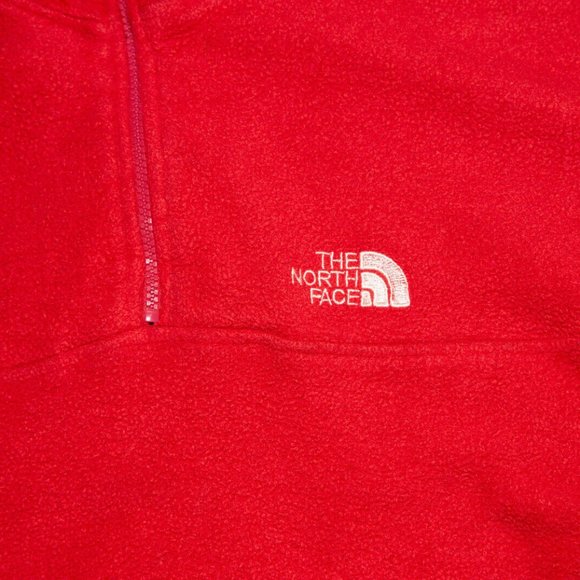 Vintage The North Face Fleece 800 1/4 Zip Pullover Jacket Red Size Small - Picture 3 of 3
